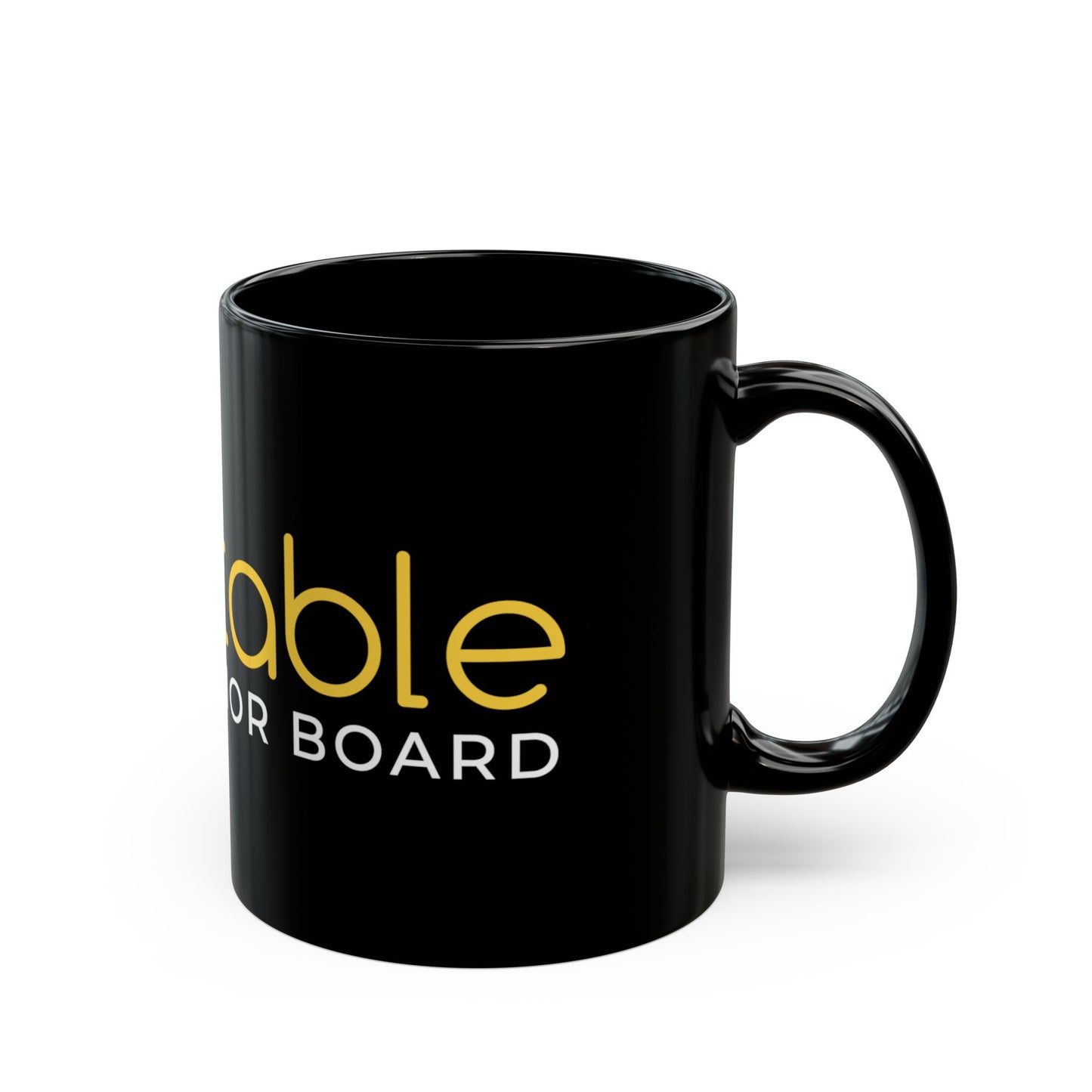 Black Glossy Mug — "Blacktable Tumor Board" Logo Coffee Cup (11oz/15oz)