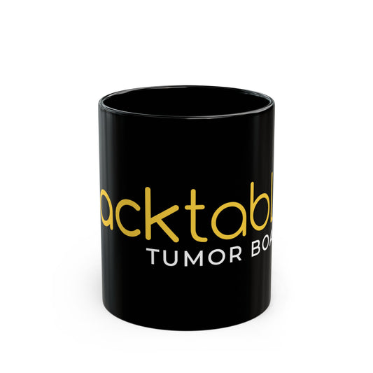 Black Glossy Mug — "Blacktable Tumor Board" Logo Coffee Cup (11oz/15oz)